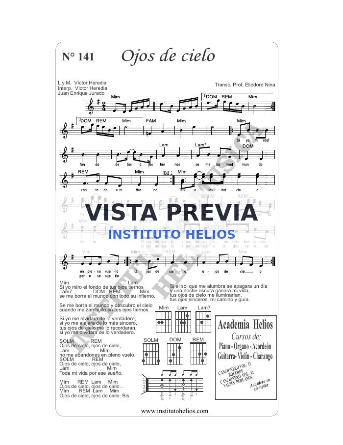 Vista previa de Ojos de cielo
